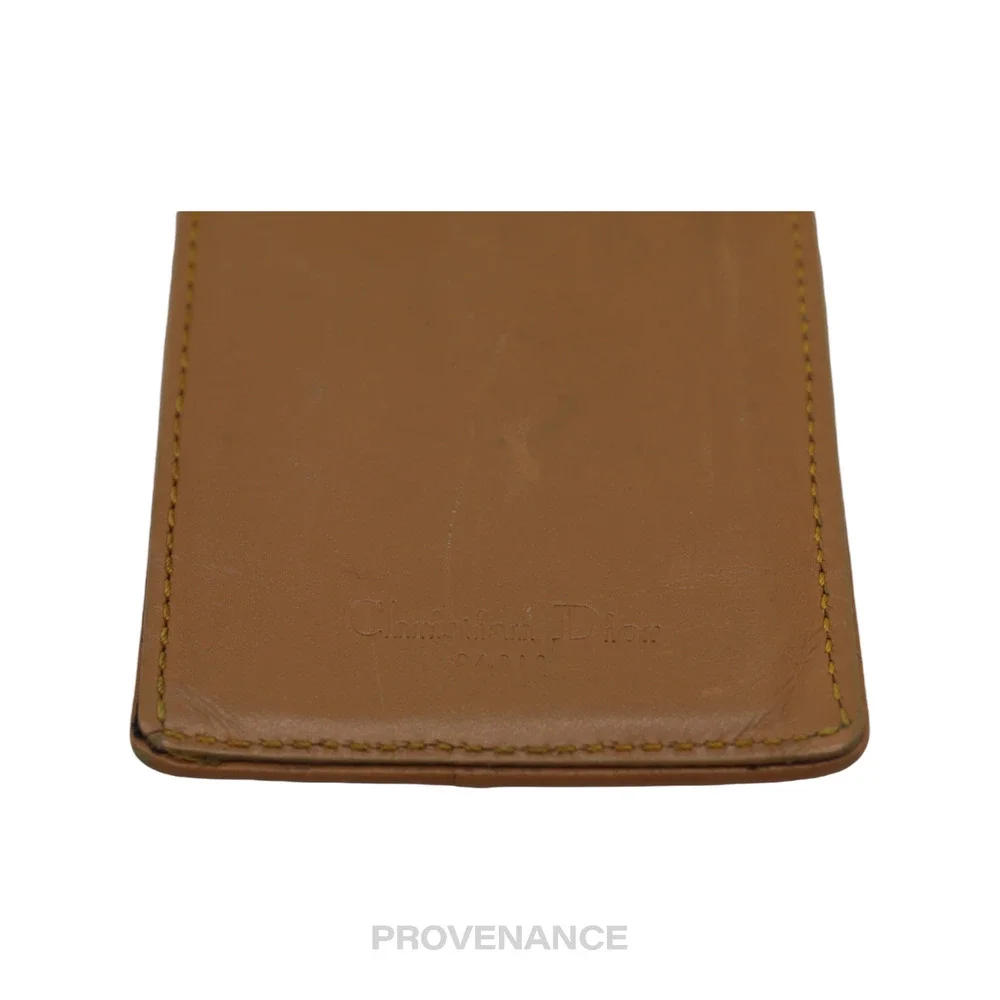 🔴 Dior Denim Card Holder Wallet - Tan